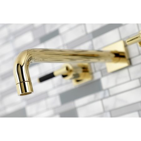 Kingston Brass KS6022CKL Wall Mount Tub Faucet, Polished Brass KS6022CKL